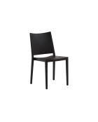 Ensemble de 2 chaises Arona empilables pour une utilisation intérieure et extérieure noir - 46 x 56 x 82 cm