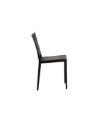 Ensemble de 2 chaises Arona empilables pour une utilisation intérieure et extérieure noir - 46 x 56 x 82 cm