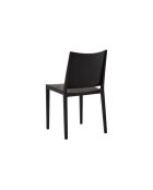 Ensemble de 2 chaises Arona empilables pour une utilisation intérieure et extérieure noir - 46 x 56 x 82 cm