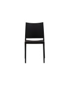 Ensemble de 2 chaises Arona empilables pour une utilisation intérieure et extérieure noir - 46 x 56 x 82 cm