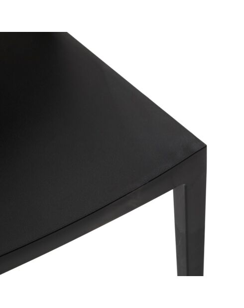Ensemble de 2 chaises Arona empilables pour une utilisation intérieure et extérieure noir - 46 x 56 x 82 cm