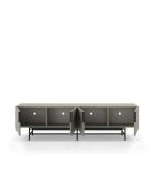 Meuble TV à 4 portes Anagni en stratifié structure métallique vert - 200 x 35 x 55 cm