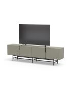 Meuble TV à 4 portes Anagni en stratifié structure métallique vert - 200 x 35 x 55 cm
