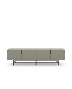 Meuble TV à 4 portes Anagni en stratifié structure métallique vert - 200 x 35 x 55 cm