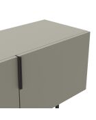 Meuble TV à 4 portes Anagni en stratifié structure métallique vert - 200 x 35 x 55 cm