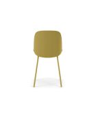 Ensemble de 4 chaises de salle à manger avec structure métallique Asolo moutarde - 46 x 55 x 79 cm