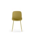 Ensemble de 4 chaises de salle à manger avec structure métallique Asolo moutarde - 46 x 55 x 79 cm