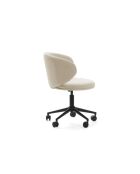 Chaise de bureau pivotante Staletti en tissu avec pieds en métal beige - 59 x 57 x 74/82 cm