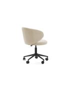 Chaise de bureau pivotante Staletti en tissu avec pieds en métal beige - 59 x 57 x 74/82 cm