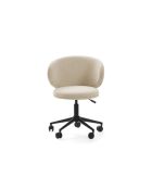Chaise de bureau pivotante Staletti en tissu avec pieds en métal beige - 59 x 57 x 74/82 cm