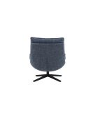 Fauteuil pivotant Viareggio avec structure en métal bleu - 75 x 90 x 87 cm