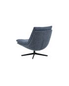 Fauteuil pivotant Viareggio avec structure en métal bleu - 75 x 90 x 87 cm