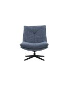 Fauteuil pivotant Viareggio avec structure en métal bleu - 75 x 90 x 87 cm