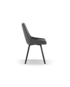 Ensemble de 4 chaises de salle à manger avec structure en métal Altamura gris foncé/anthracite - 60 x 48 x 87 cm