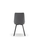 Ensemble de 4 chaises de salle à manger avec structure en métal Altamura gris foncé/anthracite - 60 x 48 x 87 cm