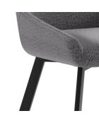 Ensemble de 4 chaises de salle à manger avec structure en métal Altamura gris foncé/anthracite - 60 x 48 x 87 cm