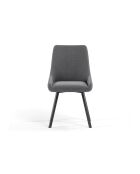 Ensemble de 4 chaises de salle à manger avec structure en métal Altamura gris foncé/anthracite - 60 x 48 x 87 cm