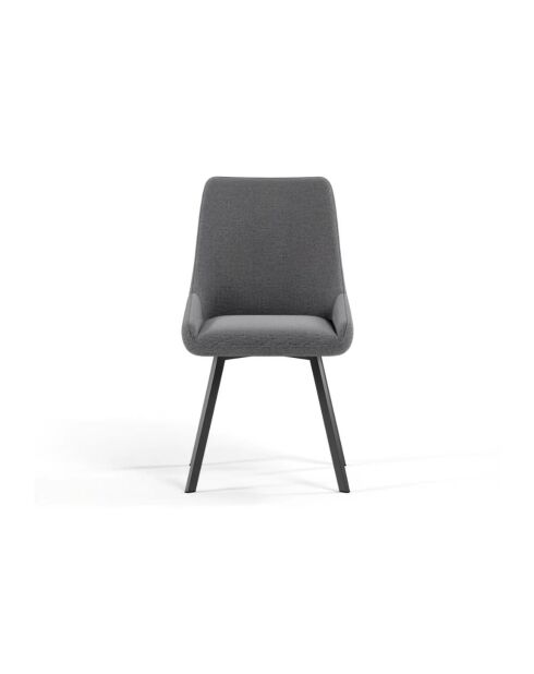 Ensemble de 4 chaises de salle à manger avec structure en métal Altamura gris foncé/anthracite - 60 x 48 x 87 cm