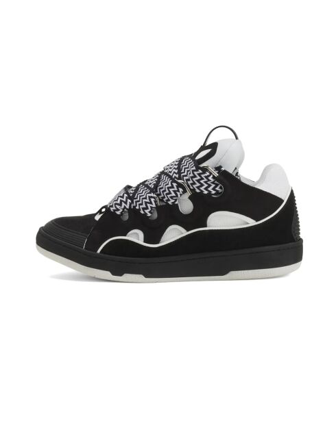 Baskets en cuir Curb noir/blanc