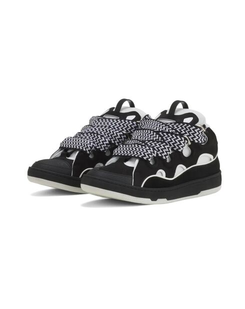 Baskets en cuir Curb noir/blanc
