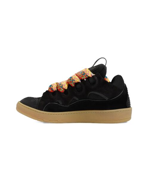 Baskets en cuir Curb noir intégral