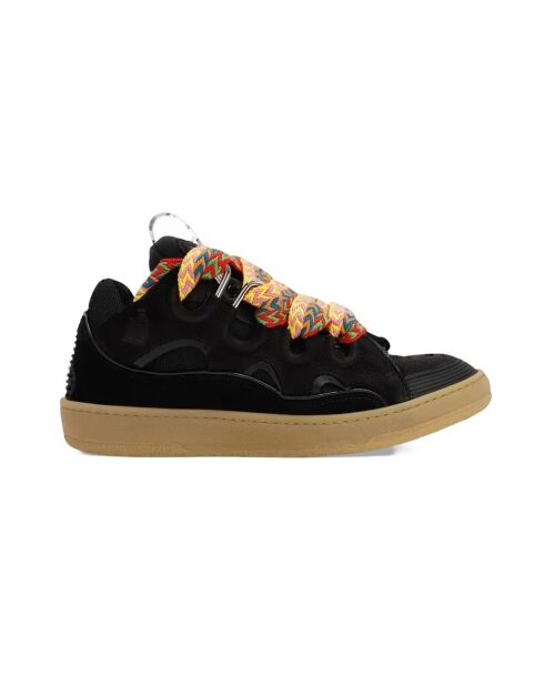 Baskets en cuir Curb noir intégral