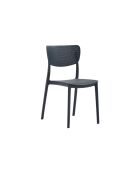 Ensemble de 2 chaises Rapallo empilables pour une utilisation intérieure et extérieure anthracite - 45 x 53 x 82 cm