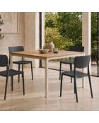 Ensemble de 2 chaises Rapallo empilables pour une utilisation intérieure et extérieure anthracite - 45 x 53 x 82 cm