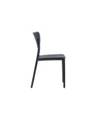 Ensemble de 2 chaises Rapallo empilables pour une utilisation intérieure et extérieure anthracite - 45 x 53 x 82 cm