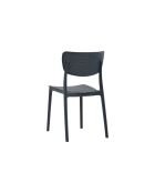 Ensemble de 2 chaises Rapallo empilables pour une utilisation intérieure et extérieure anthracite - 45 x 53 x 82 cm