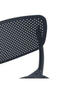 Ensemble de 2 chaises Rapallo empilables pour une utilisation intérieure et extérieure anthracite - 45 x 53 x 82 cm