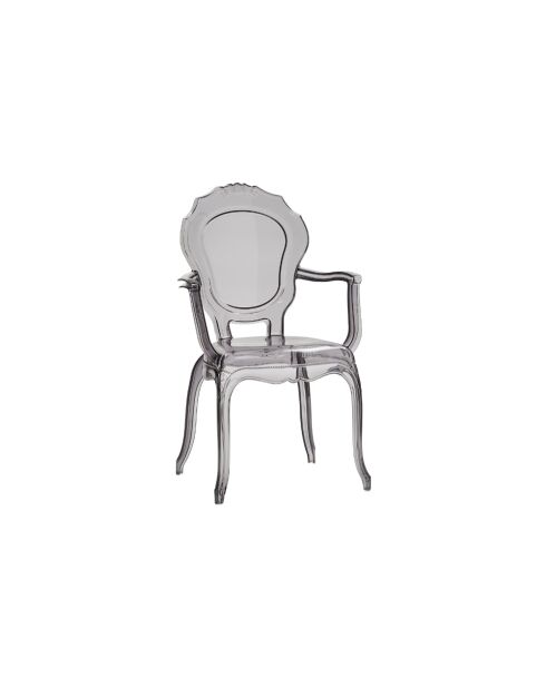 Ensemble de 2 chaises Varigotti fumée transparente - 57 x 54 x 97 cm