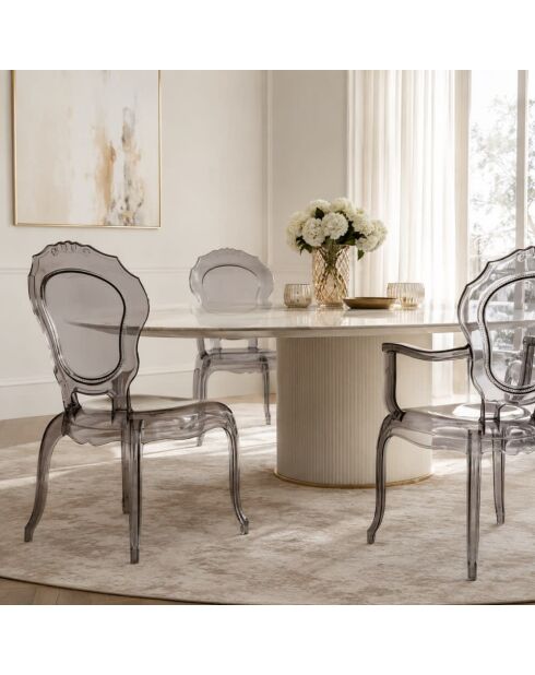 Ensemble de 2 chaises Varigotti fumée transparente - 57 x 54 x 97 cm