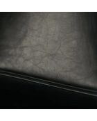 Ensemble de 4 chaises de salle à manger revêtues d'un tissu doux au toucher effet velours Arezzo pétrole/noir - 45 x 55 x 83 cm