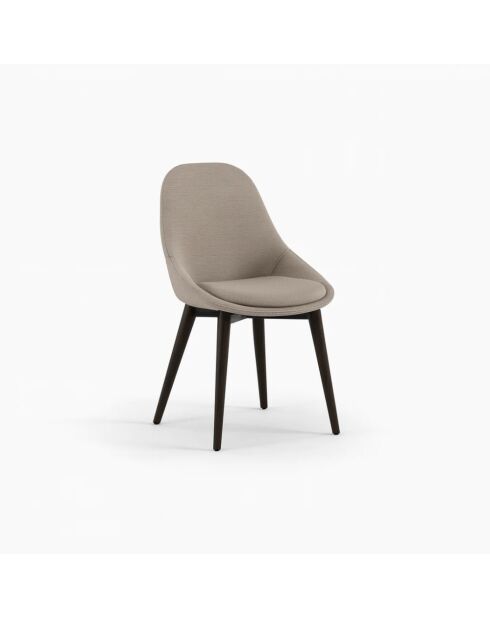 Ensemble de 4 chaises de salle à manger avec structure en noyer massif Bellagio noyer brun/massif - 49 x 58 x 85 cm
