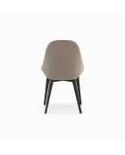Ensemble de 4 chaises de salle à manger avec structure en noyer massif Bellagio noyer brun/massif - 49 x 58 x 85 cm