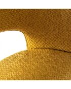 Ensemble de 2 chaises de salle à manger revêtues de tissu Lucca jaune/anthracite - 55,5 x 52 x 78,5 cm