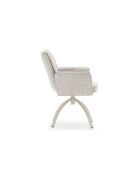 Ensemble de 2 fauteuils Amantea en tissu avec pieds en métal beige - 56 x 63 x 85 cm
