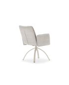 Ensemble de 2 fauteuils Amantea en tissu avec pieds en métal beige - 56 x 63 x 85 cm