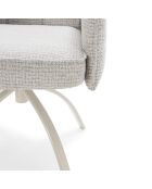 Ensemble de 2 fauteuils Amantea en tissu avec pieds en métal beige - 56 x 63 x 85 cm