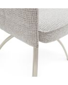 Ensemble de 2 fauteuils Amantea en tissu avec pieds en métal beige - 56 x 63 x 85 cm