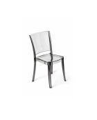 Ensemble de 4 chaises d'extérieur Silvi fumée transparente - 49,2 x 51 x 85,3 cm