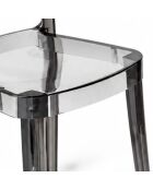 Ensemble de 4 chaises d'extérieur Silvi fumée transparente - 49,2 x 51 x 85,3 cm
