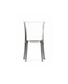Ensemble de 4 chaises d'extérieur Silvi fumée transparente - 49,2 x 51 x 85,3 cm
