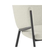 Ensemble de 2 chaises de salle à manger avec structure en métal Benevento ivoire/anthracite - 60 x 53 x 78 cm