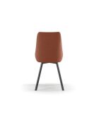 Ensemble de 4 chaises de salle à manger avec structure en métal Altamura rouille/anthracite - 60 x 48 x 87 cm