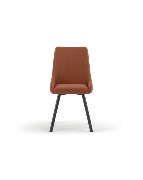 Ensemble de 4 chaises de salle à manger avec structure en métal Altamura rouille/anthracite - 60 x 48 x 87 cm