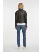 Veste perfecto en cuir Linor marron