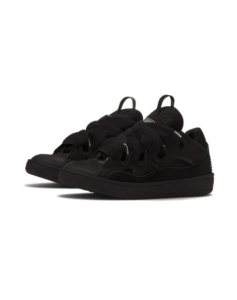 Baskets en cuir Curb noirs