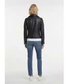 Veste perfecto en cuir Linor noire